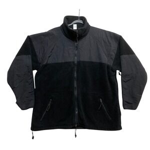DSCP Fleece Jacket Mens XL Black Military Cold Weather Synthetic Full Zip